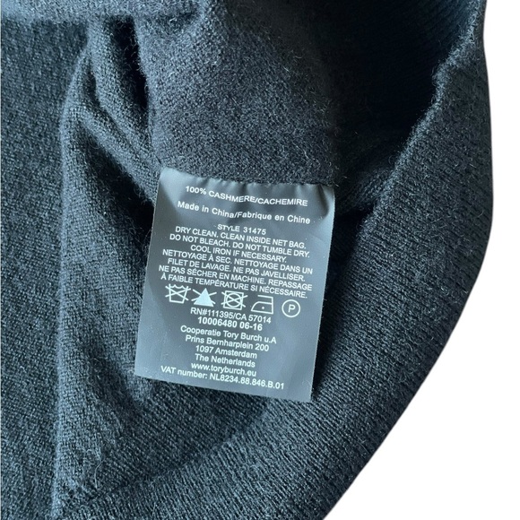 Tory Burch 100% cashmere gold key hole sweater XL - Picture 7 of 10